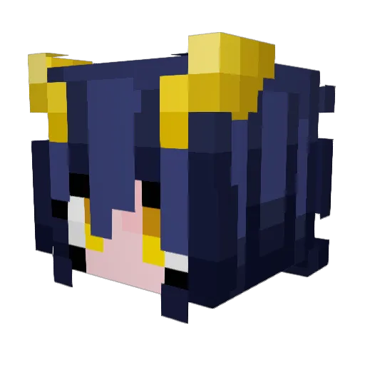 Utena0 Minecraft avatar head, 3D render