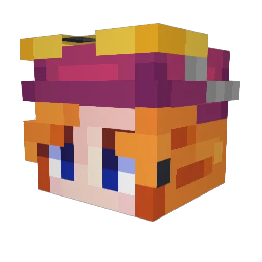 Utena711 Minecraft avatar head, 3D render