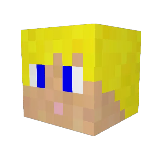 UtesBullet Minecraft avatar head, 3D render
