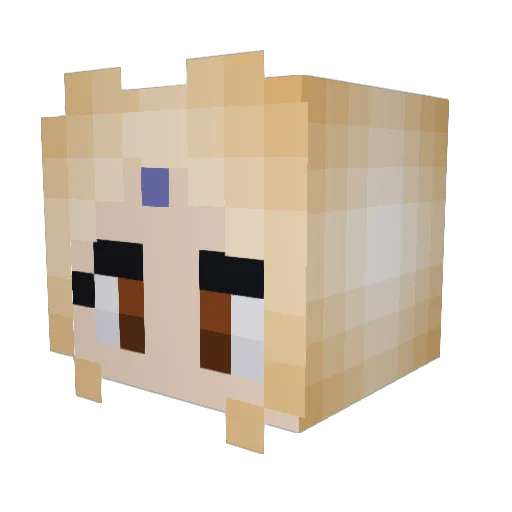 Uthalia Minecraft avatar head, 3D render