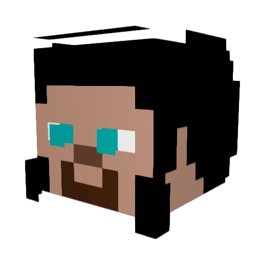 Uthden Minecraft avatar head, 3D render