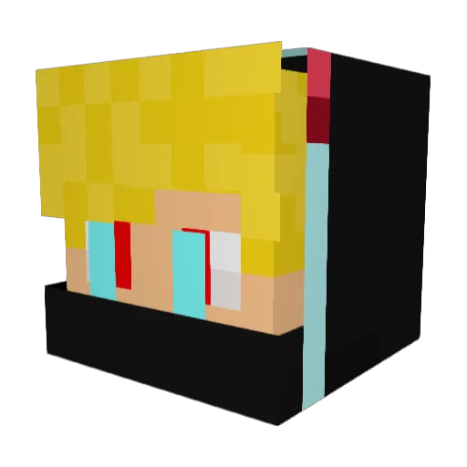 Uthrean Minecraft avatar head, 3D render
