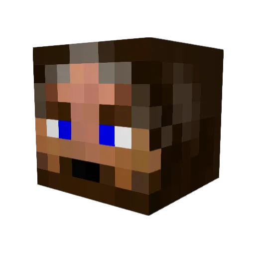 Utilarose Minecraft avatar head, 3D render