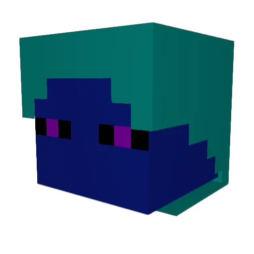 UtileCoin5 Minecraft avatar head, 3D render