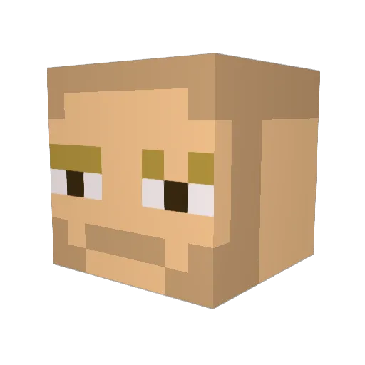 Utilise1Volt Minecraft avatar head, 3D render