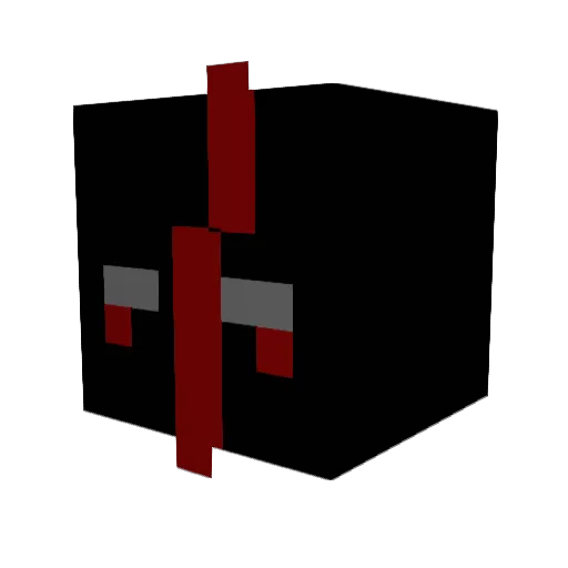 UtmD_Fire Minecraft avatar head, 3D render