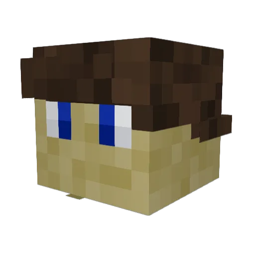 Uton_Buton_Huton Minecraft avatar head, 3D render