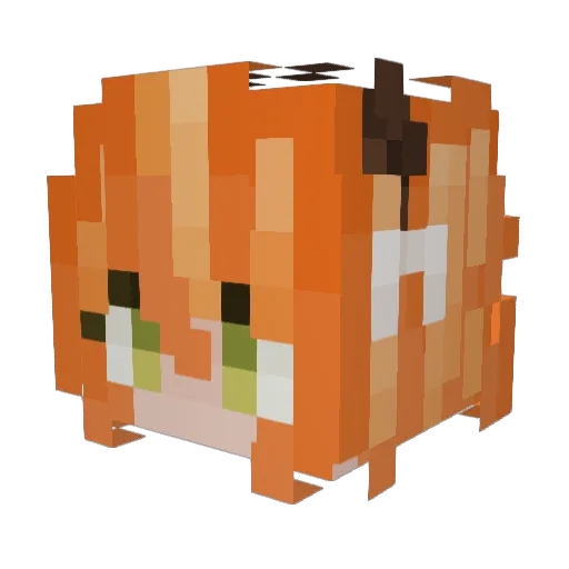 Utopios Minecraft avatar head, 3D render