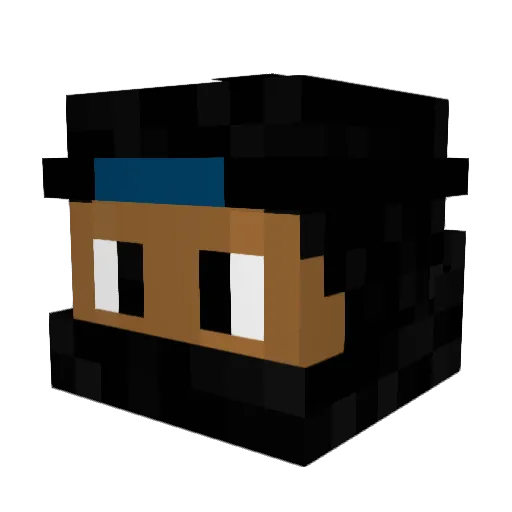 UtterPack25 Minecraft avatar head, 3D render