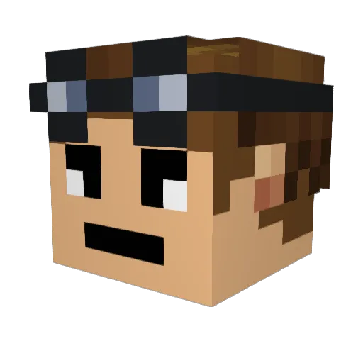 Utubersquad Minecraft avatar head, 3D render