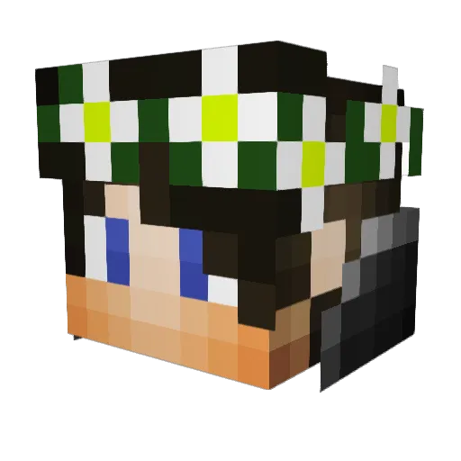 Uty95 Minecraft avatar head, 3D render