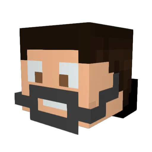 UuRai Minecraft avatar head, 3D render