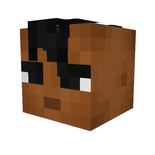 Uub_ Minecraft avatar head, 3D render