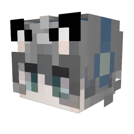 UuliE Minecraft avatar head, 3D render