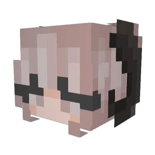 Uunicorni Minecraft avatar head, 3D render
