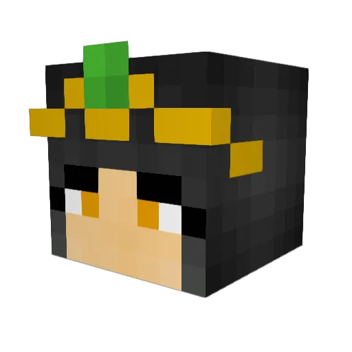 Uups7 Minecraft avatar head, 3D render