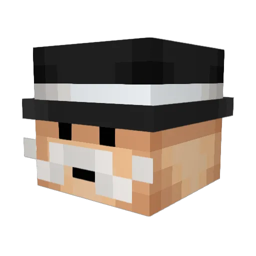 Uur Minecraft avatar head, 3D render