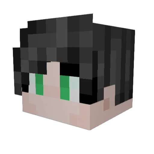Uvamay7444 Minecraft avatar head, 3D render