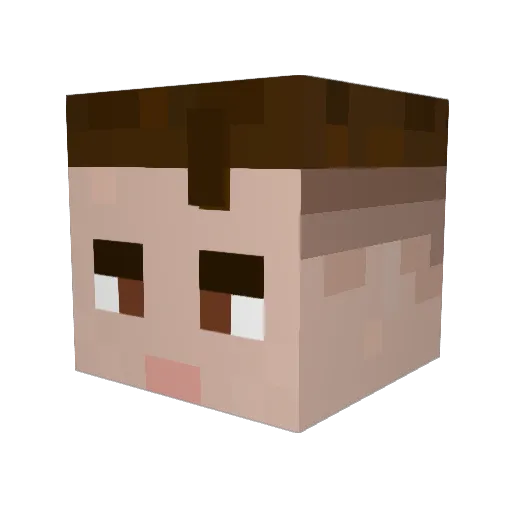 Uveges98 Minecraft avatar head, 3D render