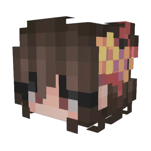 Uviiis Minecraft avatar head, 3D render