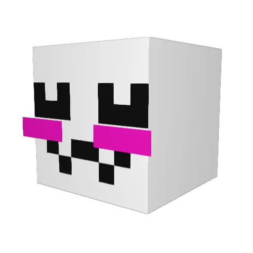 UwU753 Minecraft avatar head, 3D render