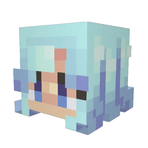 UwU8860 Minecraft avatar head, 3D render