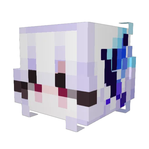UwUMeowKitten Minecraft avatar head, 3D render