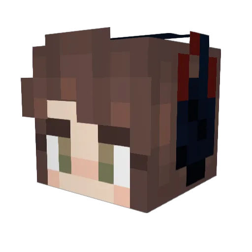 UwUPokimane Minecraft avatar head, 3D render