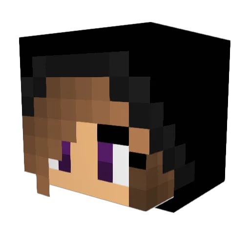 UwU_Misaki Minecraft avatar head, 3D render