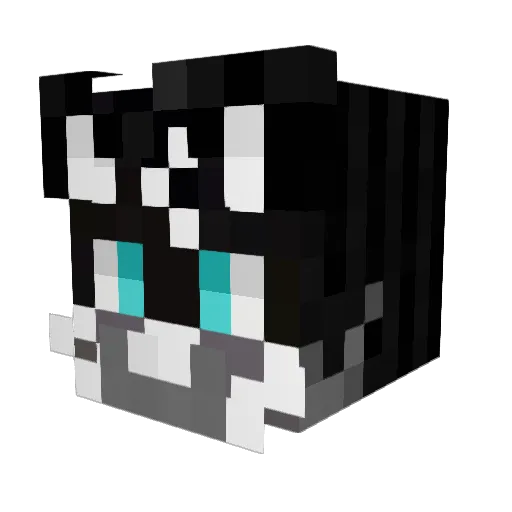 UwU_Moonlight Minecraft avatar head, 3D render