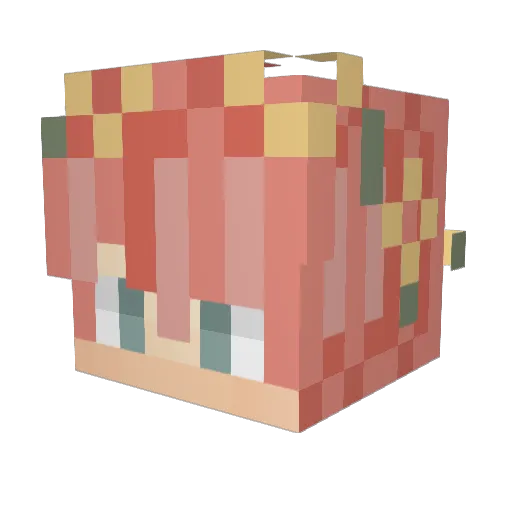 UwU_girl2000 Minecraft avatar head, 3D render