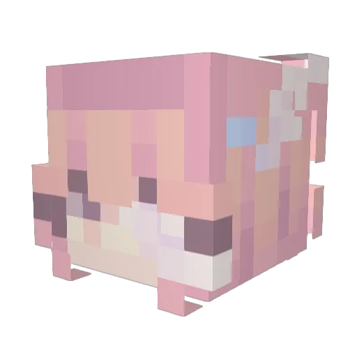 UwU_hitsuu Minecraft avatar head, 3D render