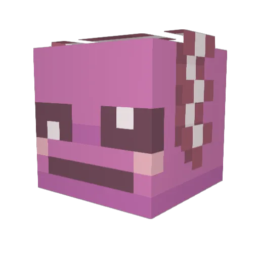UwUber Minecraft avatar head, 3D render