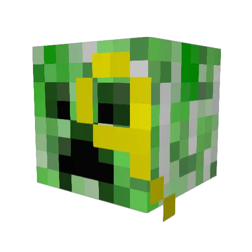UwUcates Minecraft avatar head, 3D render