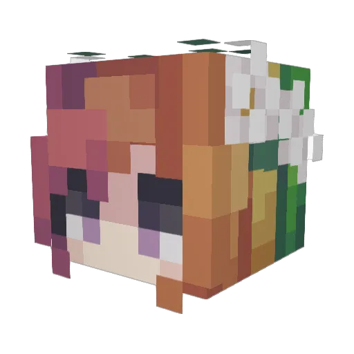 UwUniwhale Minecraft avatar head, 3D render
