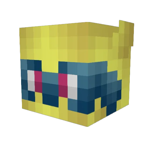 UwUnusually Minecraft avatar head, 3D render