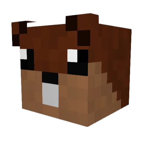 Uwaine Minecraft avatar head, 3D render