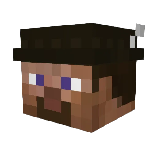 UweTheMan Minecraft avatar head, 3D render