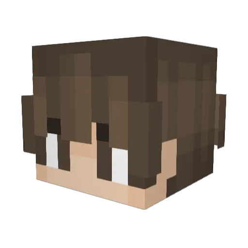 Uwen Minecraft avatar head, 3D render