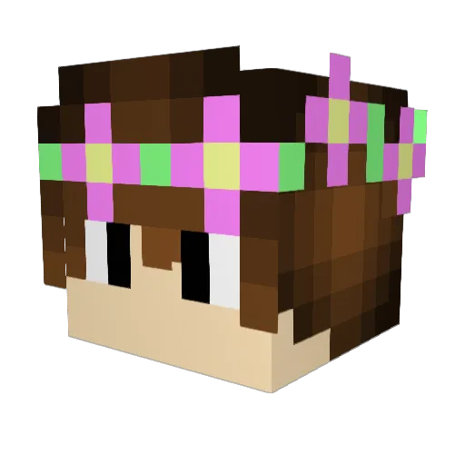 Uwupeashew Minecraft avatar head, 3D render