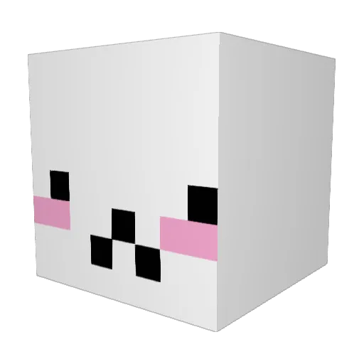 UxGretel Minecraft avatar head, 3D render
