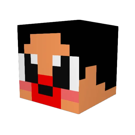 Uxcel Minecraft avatar head, 3D render