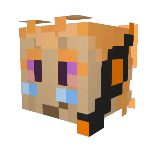 Uxdragon Minecraft avatar head, 3D render