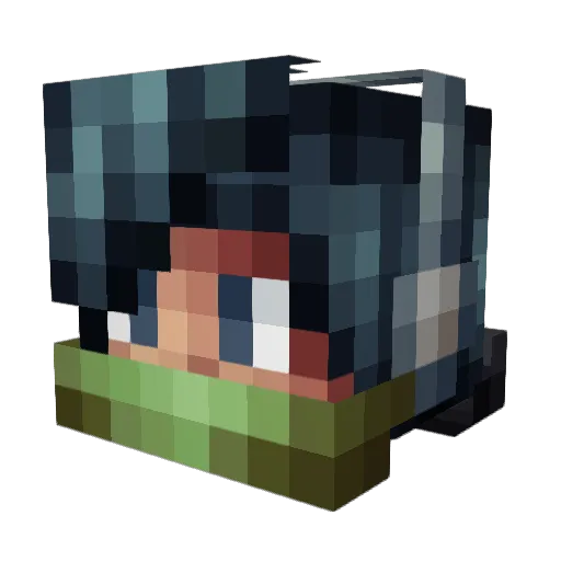 Uxi Minecraft avatar head, 3D render
