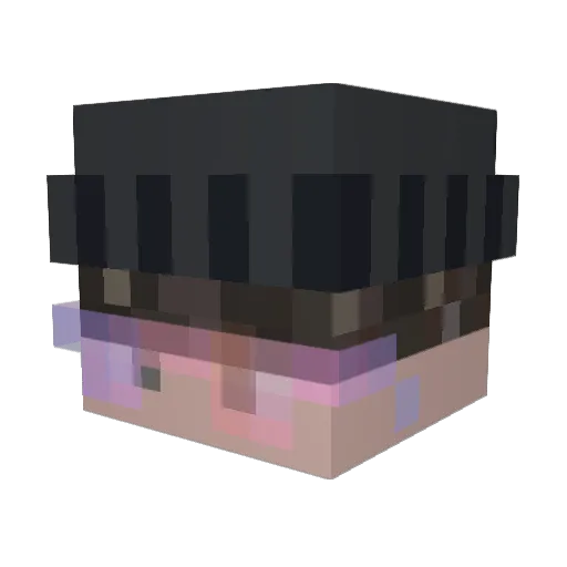 Uxnx Minecraft avatar head, 3D render
