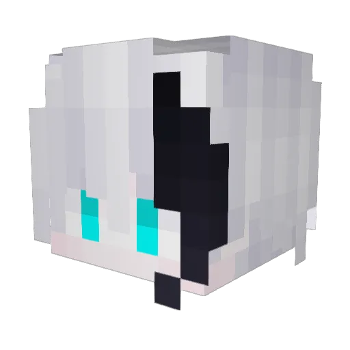 Uxrlt_ Minecraft avatar head, 3D render