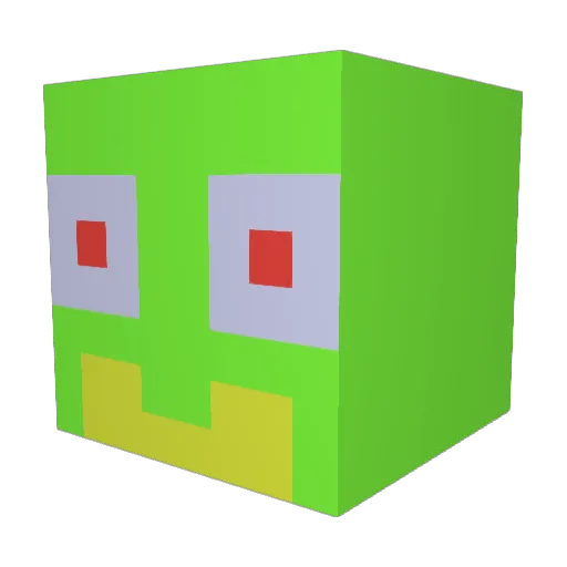 Uxzyy Minecraft avatar head, 3D render