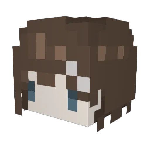 Uyunabi Minecraft avatar head, 3D render