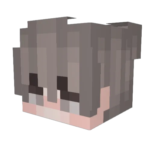UzayOfficial Minecraft avatar head, 3D render