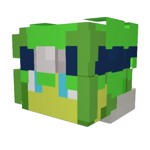 Uzbar Minecraft avatar head, 3D render